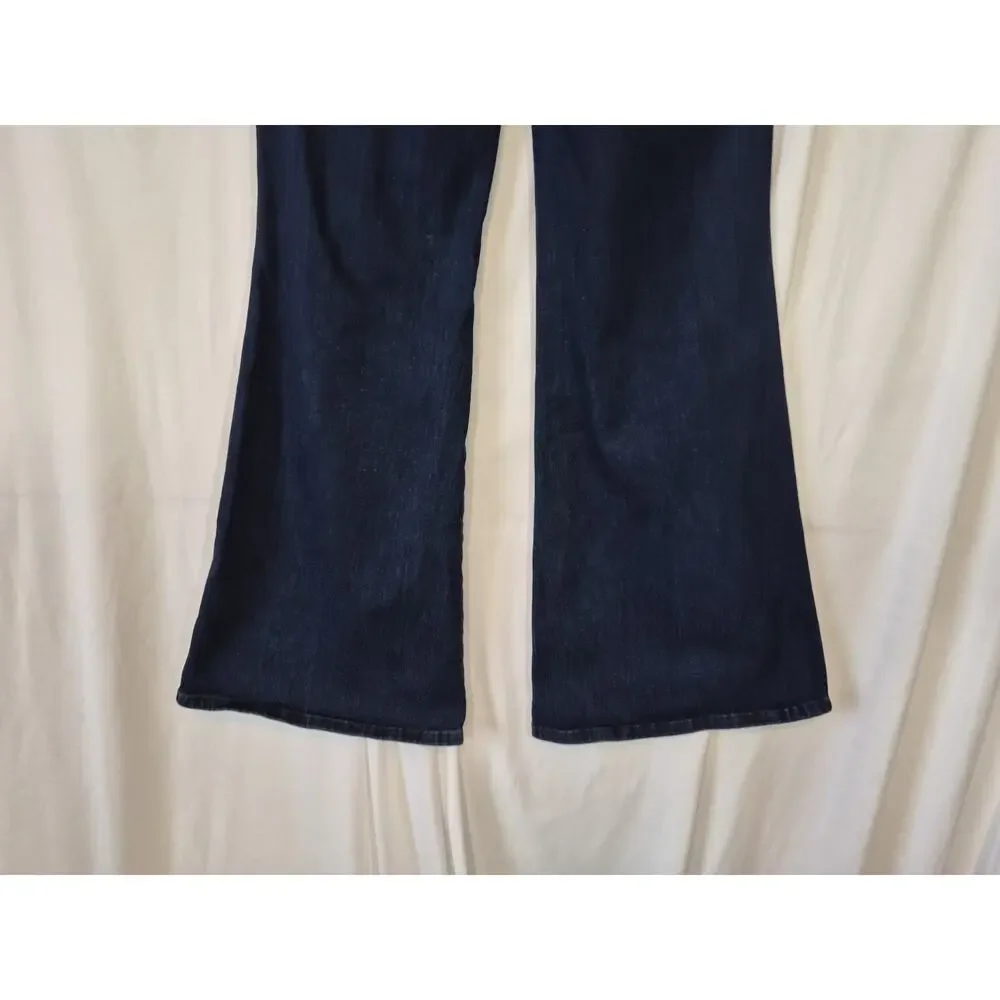 Free People We The Free Wide Leg Flare Cotton Blend Jeans 29